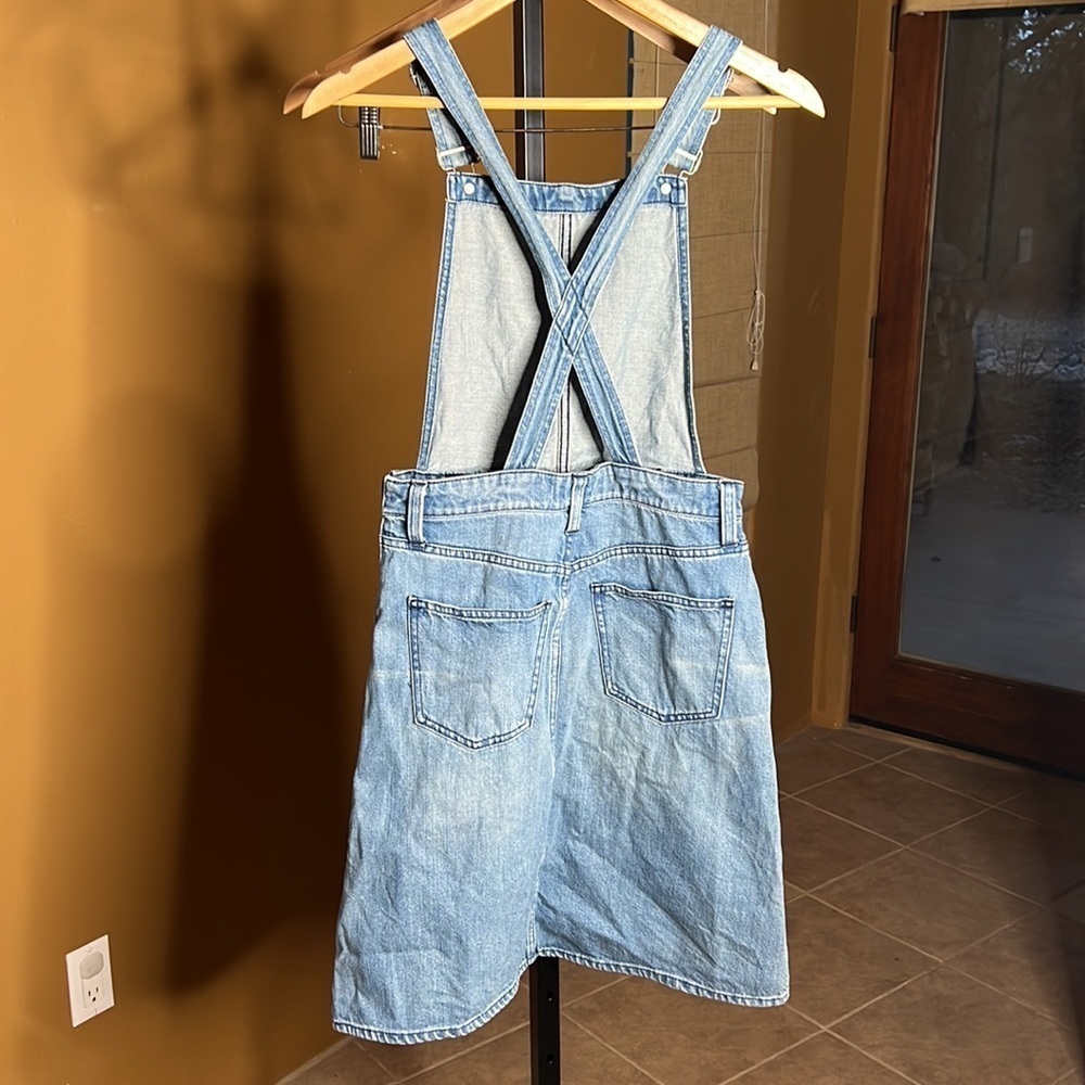 Madewell Denim Apron Overall Dress Skirtall Size Small Blue - Picture 6 of 7
